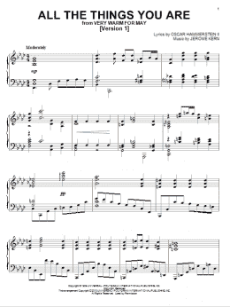 page one of All The Things You Are (Piano Solo)