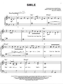 page one of Smile (Easy Piano)