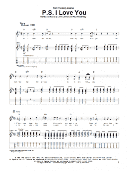 page one of P.S. I Love You (Guitar Tab)