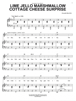 page one of Lime Jello Marshmallow Cottage Cheese Surprise (Piano & Vocal)