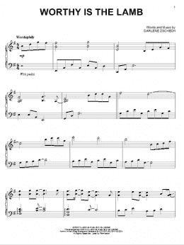 page one of Worthy Is The Lamb (Piano Solo)