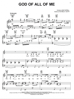 page one of God Of All Of Me (Piano, Vocal & Guitar Chords (Right-Hand Melody))