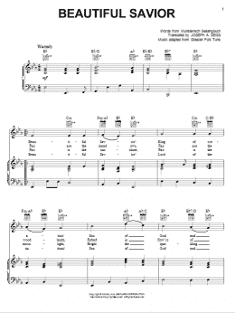 page one of Beautiful Savior (Piano, Vocal & Guitar Chords (Right-Hand Melody))