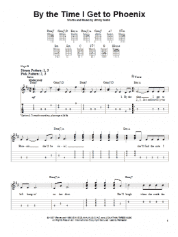 page one of By The Time I Get To Phoenix (Easy Guitar Tab)