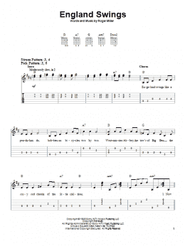 page one of England Swings (Easy Guitar Tab)