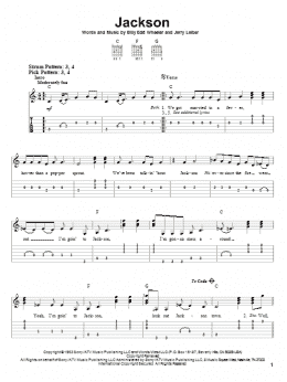 page one of Jackson (Easy Guitar Tab)