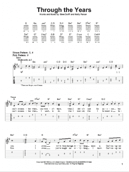 page one of Through The Years (Easy Guitar Tab)