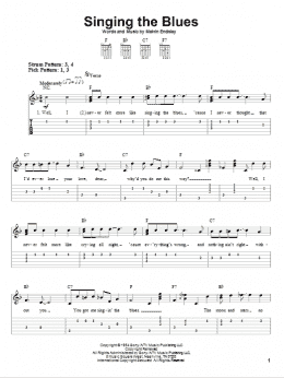 page one of Singing The Blues (Easy Guitar Tab)