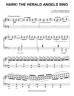 page one of Hark! The Herald Angels Sing (Piano Solo)