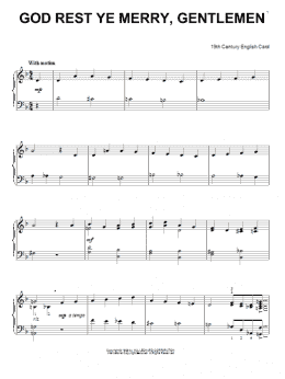 page one of God Rest Ye Merry, Gentlemen (Piano Solo)