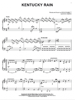 page one of Kentucky Rain (Piano Solo)