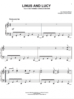 page one of Linus And Lucy (arr. Phillip Keveren) (Easy Piano)