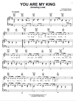 page one of You Are My King (Amazing Love) (Piano, Vocal & Guitar Chords (Right-Hand Melody))