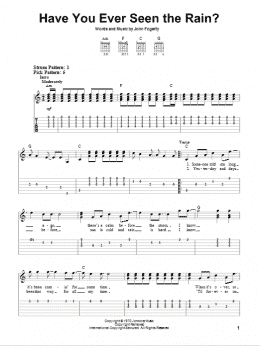 page one of Have You Ever Seen The Rain? (Easy Guitar Tab)