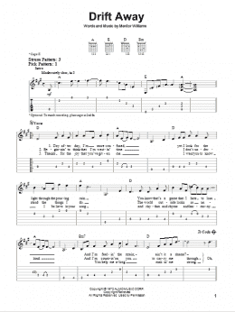 page one of Drift Away (Easy Guitar Tab)