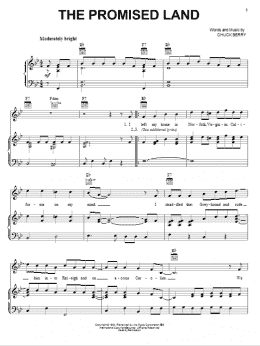 page one of The Promised Land (Piano, Vocal & Guitar Chords (Right-Hand Melody))