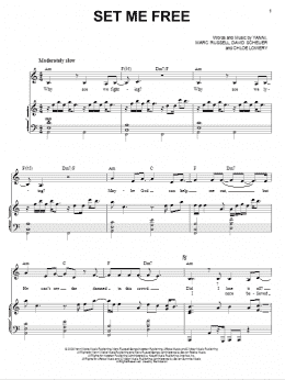 page one of Set Me Free (Piano, Vocal & Guitar Chords (Right-Hand Melody))