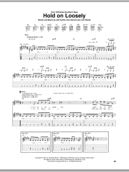 page one of Hold On Loosely (Guitar Tab)