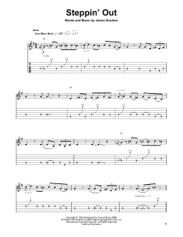 page one of Steppin' Out (Guitar Tab (Single Guitar))