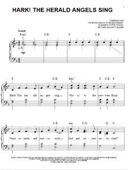 page one of Hark! The Herald Angels Sing (Easy Piano)