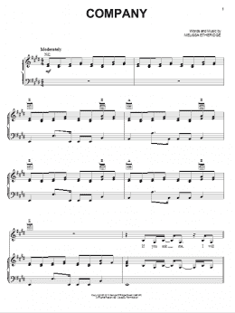 page one of Company (Piano, Vocal & Guitar Chords (Right-Hand Melody))