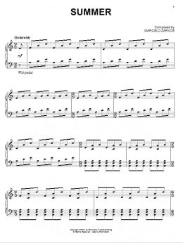 page one of Summer (Piano Solo)