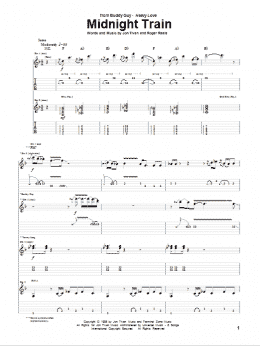 page one of Midnight Train (Guitar Tab)