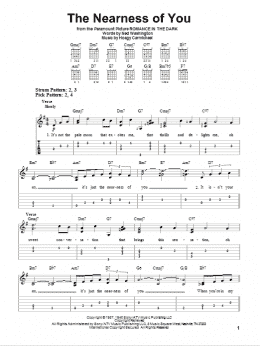 page one of The Nearness Of You (Easy Guitar Tab)