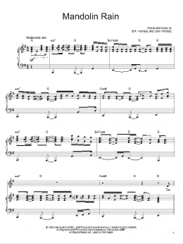 page one of Mandolin Rain (Piano, Vocal & Guitar Chords (Right-Hand Melody))