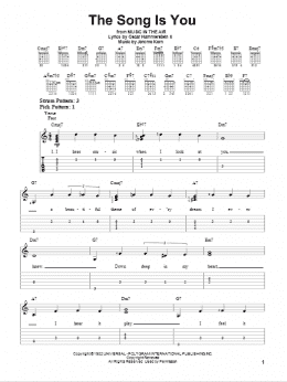 page one of The Song Is You (Easy Guitar Tab)