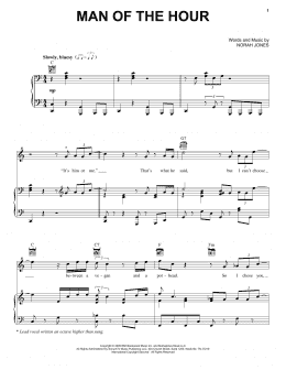 page one of Man Of The Hour (Piano, Vocal & Guitar Chords (Right-Hand Melody))