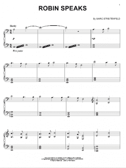 page one of Robin Speaks (Piano Solo)