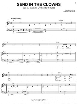 page one of Send In The Clowns (Piano & Vocal)