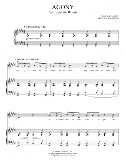 page one of Agony (from Into The Woods) (Vocal Duet)