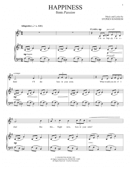 page one of Happiness (Piano & Vocal)