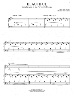 page one of Beautiful (Piano & Vocal)