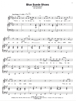 page one of Blue Suede Shoes (Piano & Vocal)