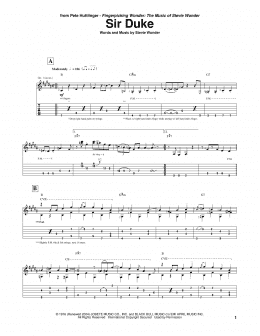 page one of Sir Duke (Guitar Tab)