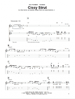 page one of Cissy Strut (Guitar Tab)