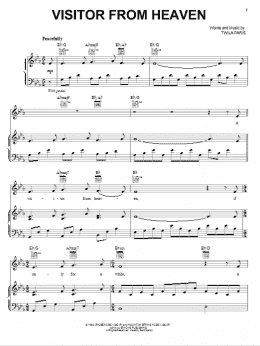 page one of Visitor From Heaven (Piano, Vocal & Guitar Chords (Right-Hand Melody))