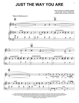 page one of Just The Way You Are (Piano, Vocal & Guitar Chords (Right-Hand Melody))