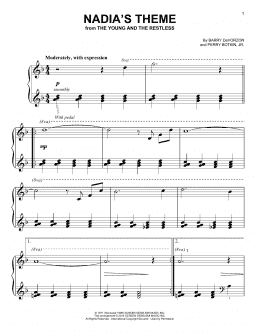 page one of Nadia's Theme (Easy Piano)