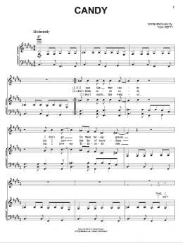 page one of Candy (Piano, Vocal & Guitar Chords (Right-Hand Melody))