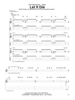 page one of Let It Die (Guitar Tab)