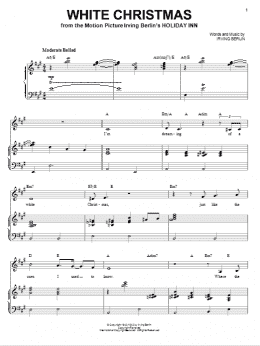 page one of White Christmas (Piano & Vocal)