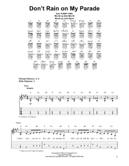 page one of Don't Rain On My Parade (Easy Guitar Tab)