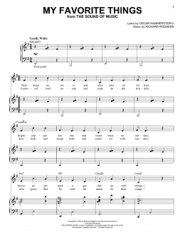 page one of My Favorite Things (Piano & Vocal)