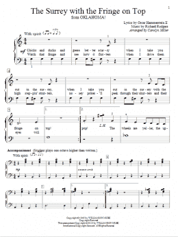 page one of The Surrey With The Fringe On Top (from Oklahoma!) (Educational Piano)