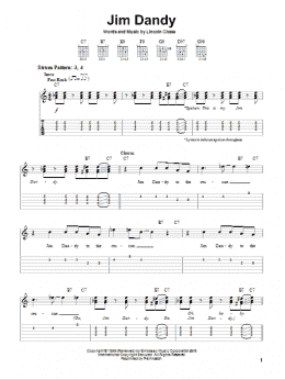 Jim Dandy (Easy Guitar Tab) - Print Sheet Music Now