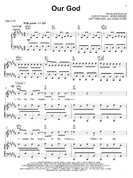 page one of Our God (Piano, Vocal & Guitar Chords (Right-Hand Melody))